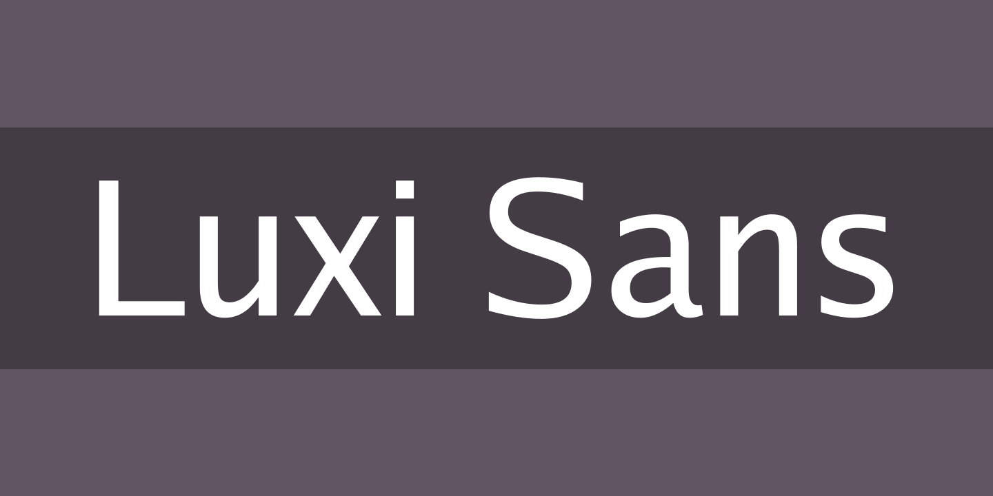 Font Luxi Sans